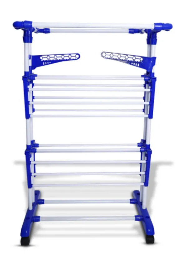 White_Premium_Clothes_Stand_For_Drying_With_Wheels_Portable_2__Layer_Rack_For_Balcony_Foldable_Wings_14_Hanger_Rods_Anti_Rust_Steel_Metal