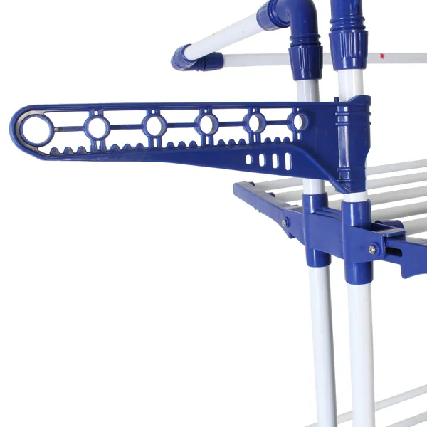 White_Cloth_Drying_Stand_With_Wheels_King_Jumbo_2_Poll_3__Layer_Made_In_India_Collapsable_Portable_Compact_Rack
