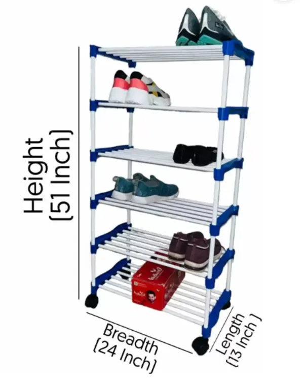 Blue_Adjustable_5_Tier_Shoe_Rack_Durable_Plastic_&_Metal_Stand_For_Shoes_Bags_Toys_&_More_Easy_Assembly_Spacesaving_Design