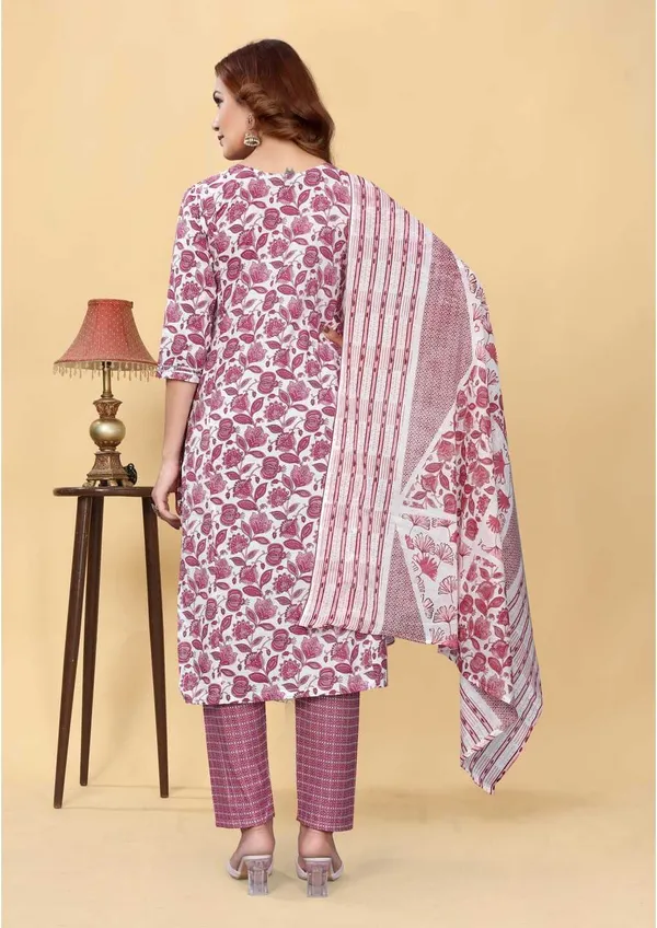Purple_&_White_Cotton_Blend_Printed_Straight_Kurta_,_Palazzo_&_Dupatta_Set_Set_For_Women
