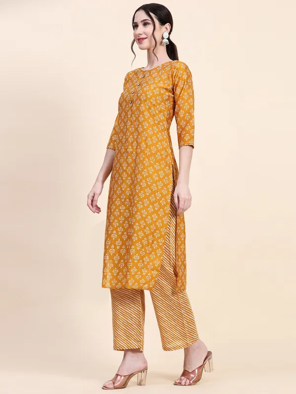 Yellow_Cotton_Blend_Printed_Straight_Kurta_,_Trouser_&_Dupatta_Set_Set_For_Women