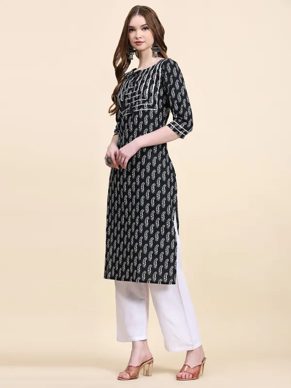 Black_Pure_Cotton_Printed_Straight_Kurta_,_Trouser_&_Dupatta_Set_Set_For_Women