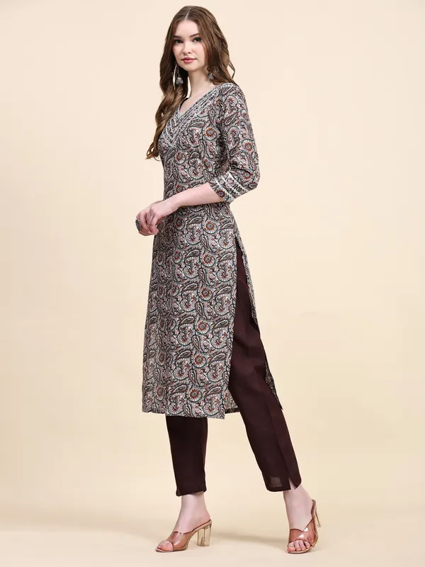 Brown_Pure_Cotton_Printed_Straight_Kurta_,_Trouser_&_Dupatta_Set_Set_For_Women