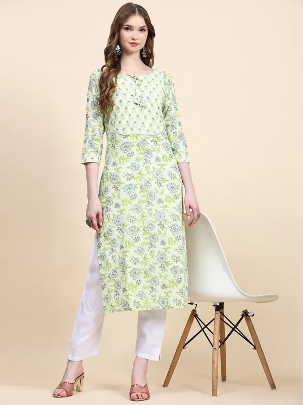 Green_Pure_Cotton_Printed_Straight_Kurta_,_Trouser_&_Dupatta_Set_Set_For_Women