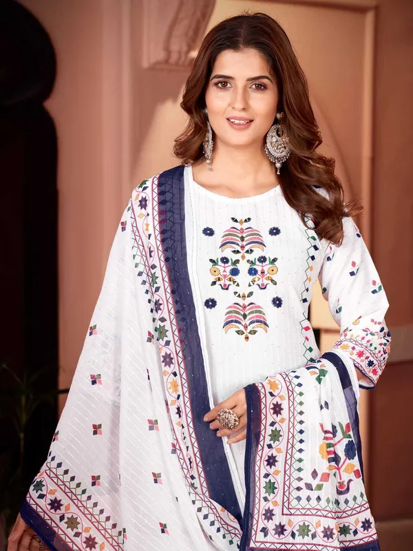 Blue_Polyester_Self_Design_Straight_Kurta_,_Palazzo_&_Dupatta_Set_Set_For_Women