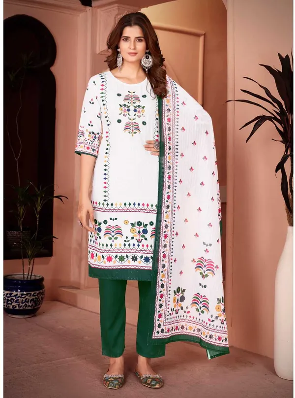 Green_Polyester_Self_Design_Straight_Kurta_,_Palazzo_&_Dupatta_Set_Set_For_Women