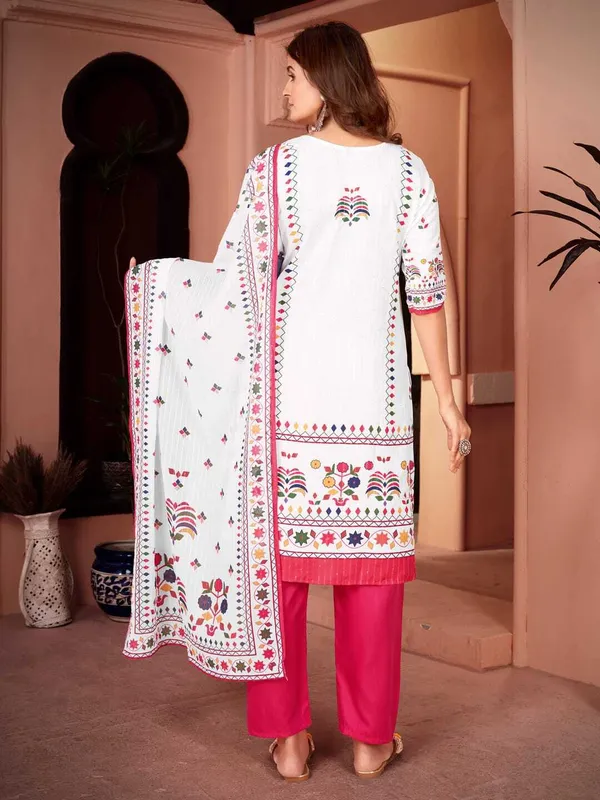 White_Polyester_Printed_Straight_Kurta_,_Palazzo_&_Dupatta_Set_Set_For_Women