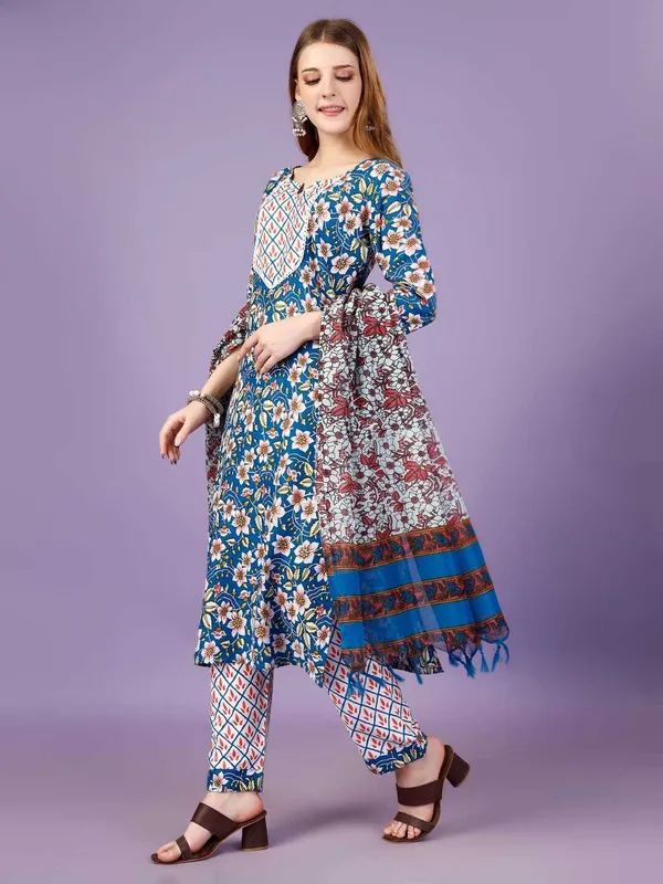 Blue_Viscose_Rayon_Printed_Straight_Kurta_,_Palazzo_&_Dupatta_Set_Set_For_Women