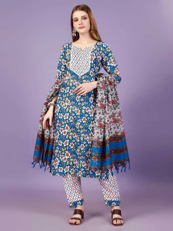 Blue_Viscose_Rayon_Printed_Straight_Kurta_,_Palazzo_&_Dupatta_Set_Set_For_Women
