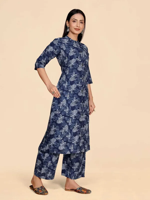 Dark_Blue_Viscose_Rayon_Printed_Straight_Kurta_,_Palazzo_&_Dupatta_Set_Set_For_Women