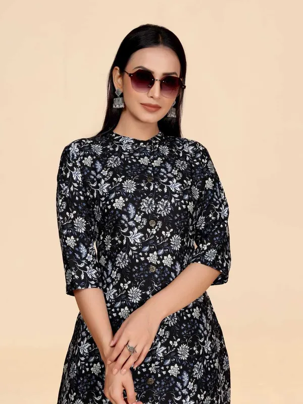 Black_Viscose_Rayon_Printed_Straight_Kurta_,_Palazzo_&_Dupatta_Set_Set_For_Women