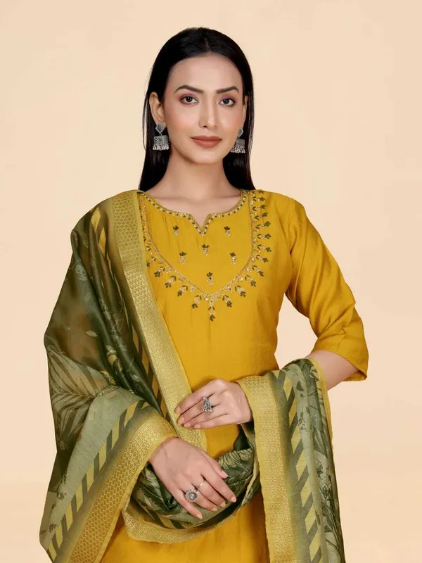 Gold_Viscose_Rayon_Embroidered_Straight_Kurta_,_Palazzo_&_Dupatta_Set_Set_For_Women