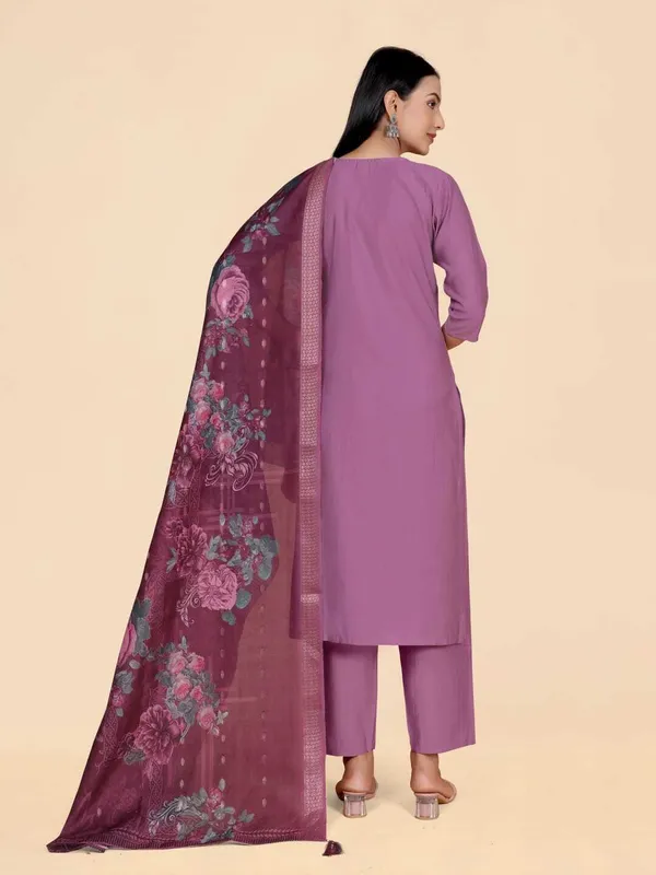 Purple_Viscose_Rayon_Self_Design_Straight_Kurta_,_Palazzo_&_Dupatta_Set_Set_For_Women