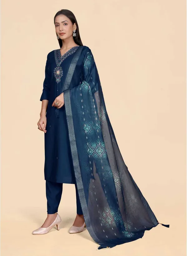 Dark_Blue_Viscose_Rayon_Self_Design_Straight_Kurta_,_Palazzo_&_Dupatta_Set_Set_For_Women