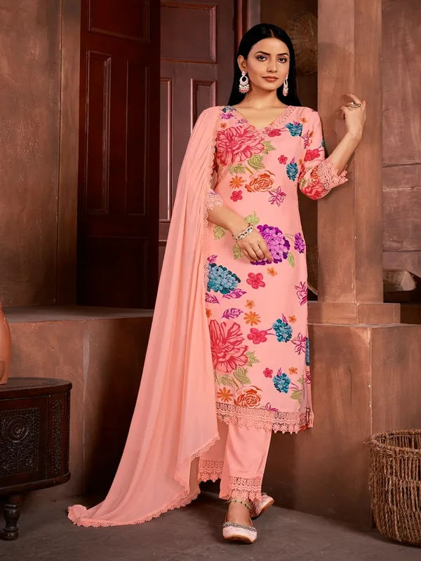 Suha_Womens_Fashion_Ethnic_Peach_Color_Kurta_Sets