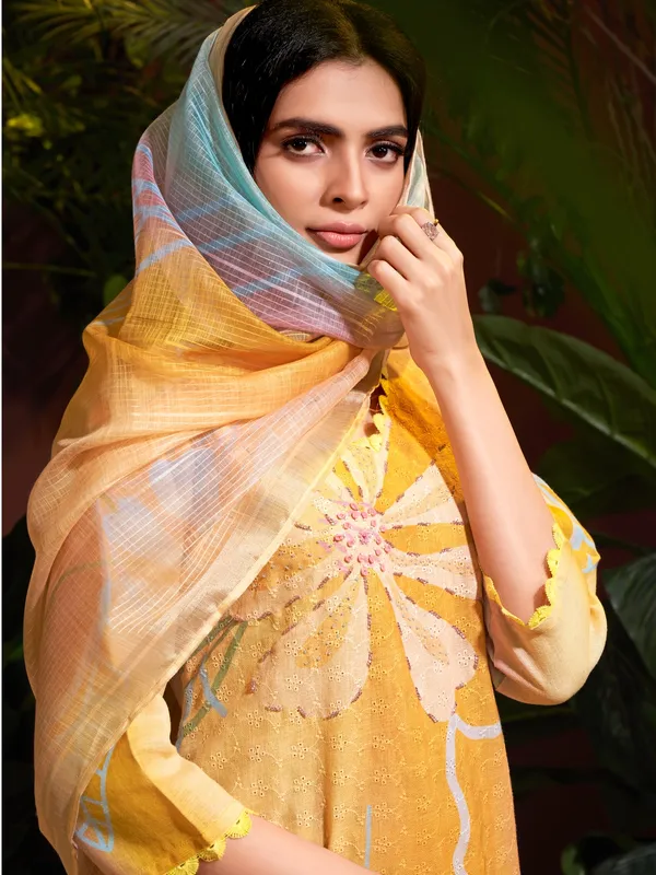 Suha_Womens_Fashion_Ethnic_Mustard_Color_Kurta_Sets