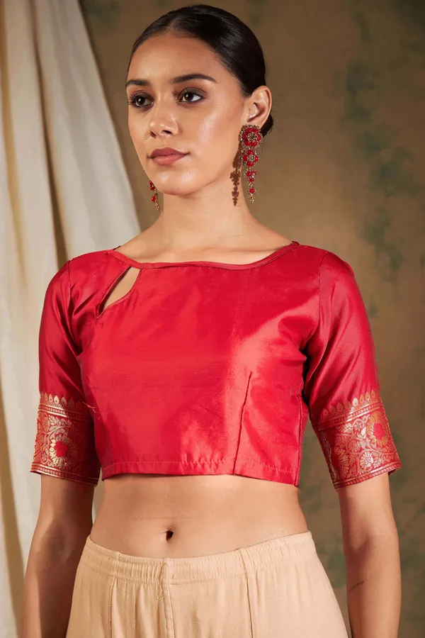 Brown_Art_Silk_Woven_Banarasi_Saree_With_Unstitched_Blouse_For_Women