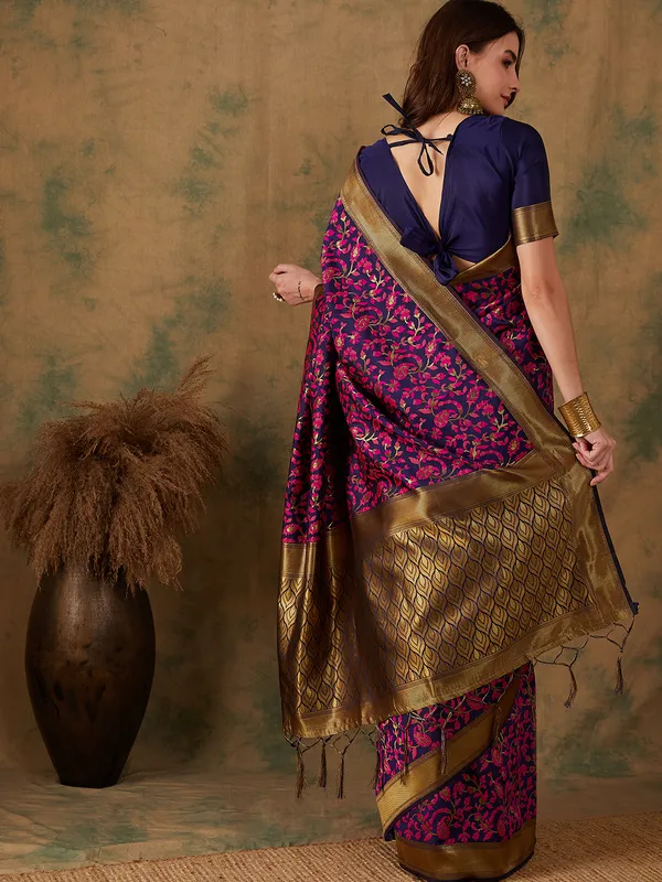 Multicolor_Art_Silk_Woven_Banarasi_Saree_With_Unstitched_Blouse_For_Women