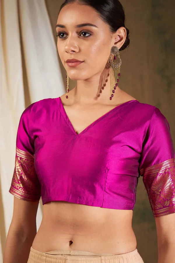 Pink_Art_Silk_Woven_Banarasi_Saree_With_Unstitched_Blouse_For_Women