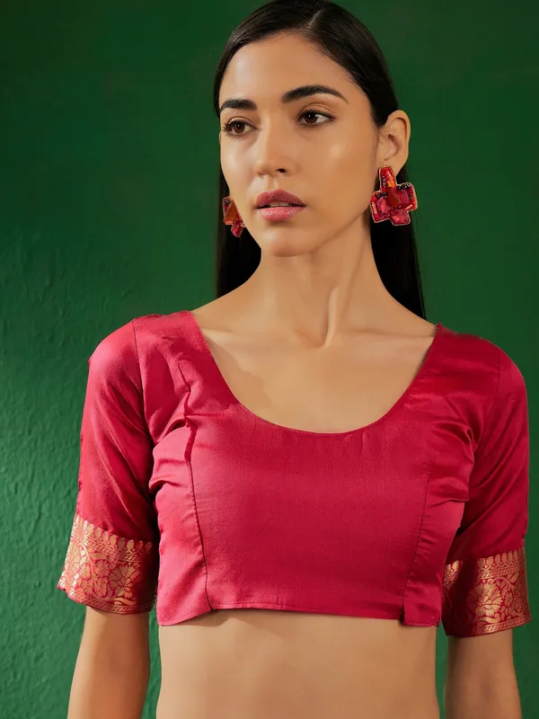 Pink_Art_Silk_Woven_Banarasi_Saree_With_Unstitched_Blouse_For_Women