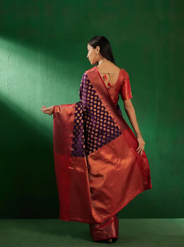 Purple_Art_Silk_Woven_Banarasi_Saree_With_Unstitched_Blouse_For_Women
