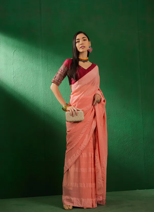 Brown_Art_Silk_Embroidered_Banarasi_Saree_With_Unstitched_Blouse_For_Women