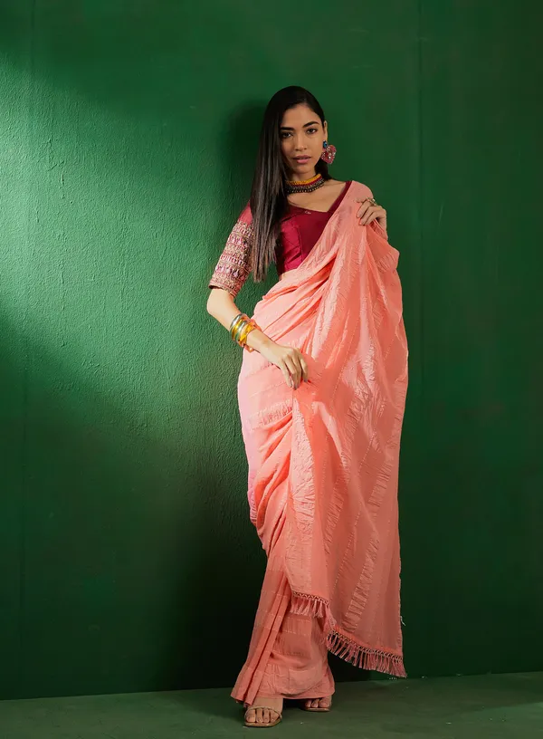 Brown_Art_Silk_Embroidered_Banarasi_Saree_With_Unstitched_Blouse_For_Women