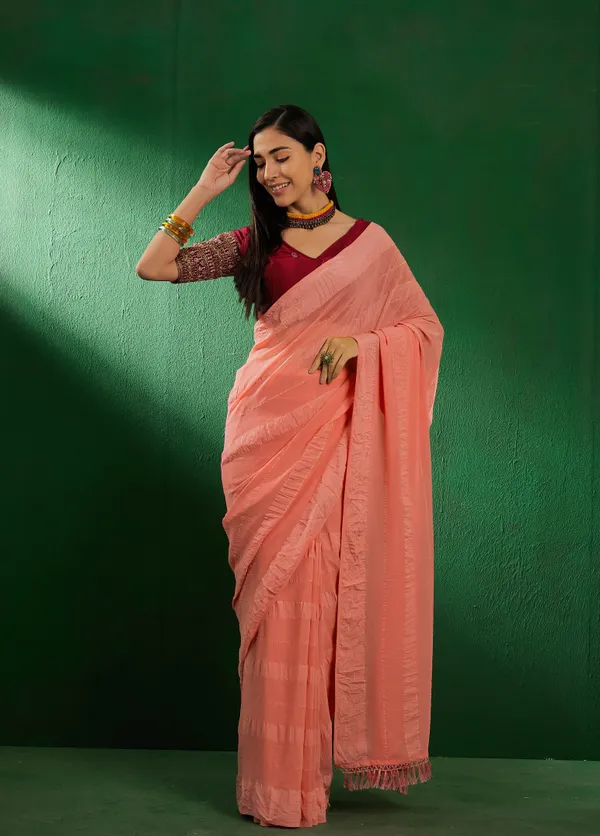 Brown_Art_Silk_Embroidered_Banarasi_Saree_With_Unstitched_Blouse_For_Women