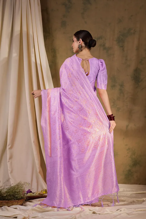 Purple_Art_Silk_Woven_Banarasi_Saree_With_Unstitched_Blouse_For_Women