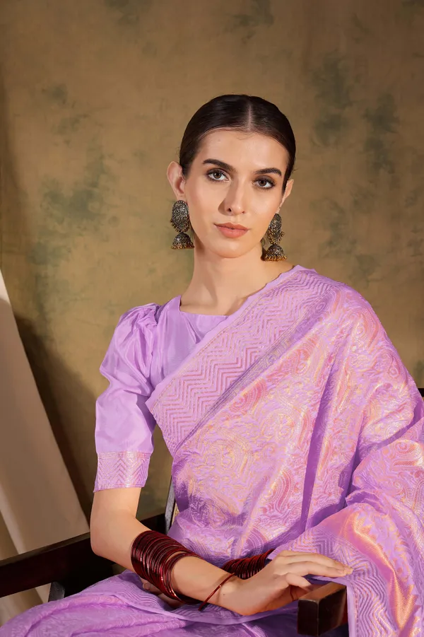Purple_Art_Silk_Woven_Banarasi_Saree_With_Unstitched_Blouse_For_Women