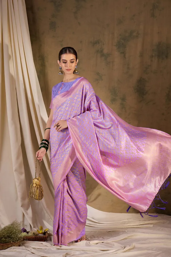 Purple_Art_Silk_Woven_Banarasi_Saree_With_Unstitched_Blouse_For_Women