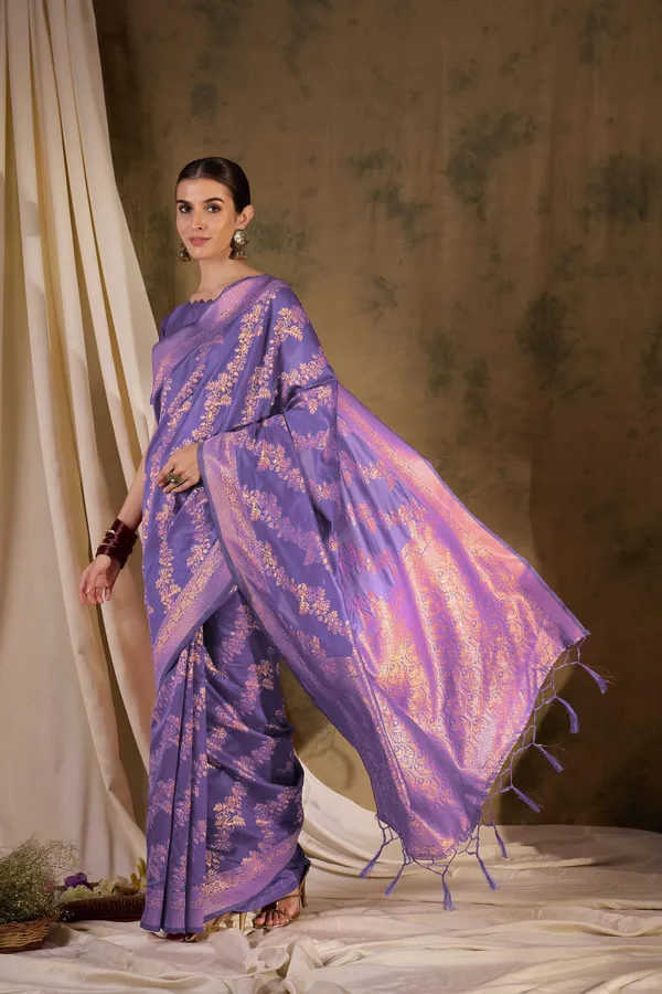 Purple_Art_Silk_Woven_Banarasi_Saree_With_Unstitched_Blouse_For_Women