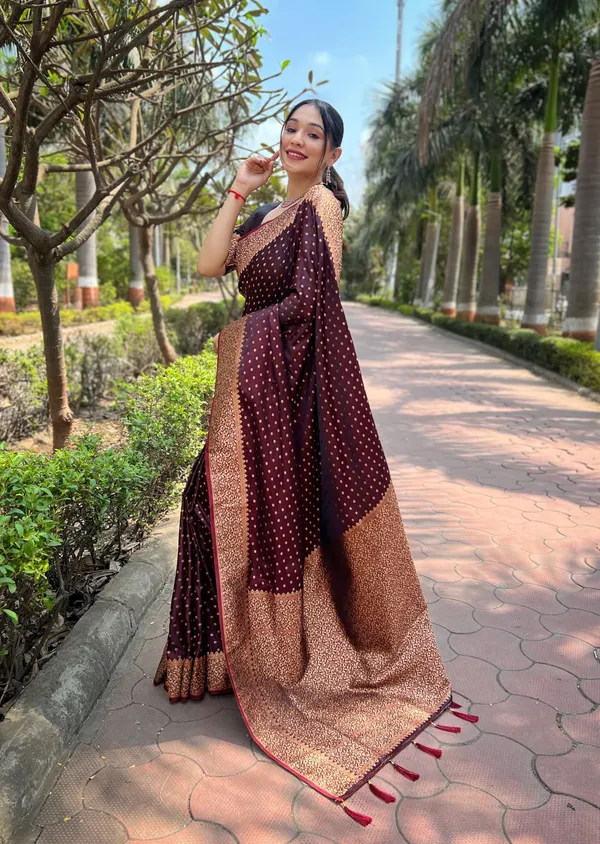 Maroon_Art_Silk_Self_Design_Banarasi_Saree_With_Unstitched_Blouse_For_Women