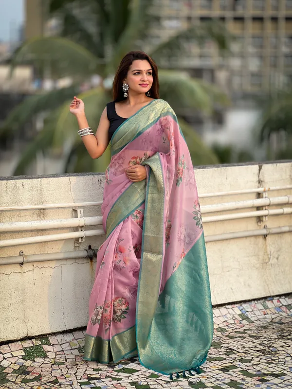 Multicolor_Art_Silk_Self_Design_Kanjivaram_Saree_With_Unstitched_Blouse_For_Women
