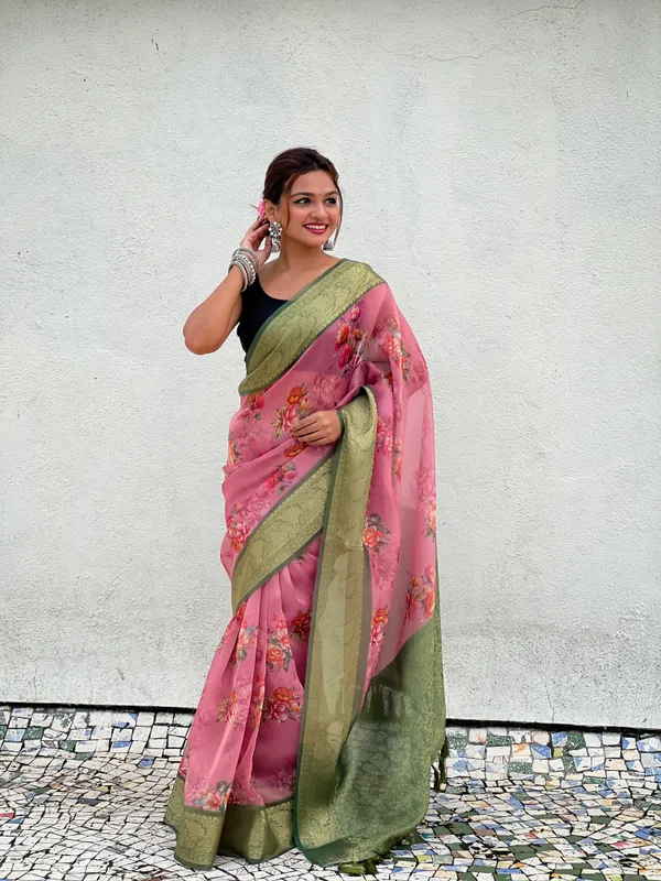 Pink_Art_Silk_Self_Design_Kanjivaram_Saree_With_Unstitched_Blouse_For_Women