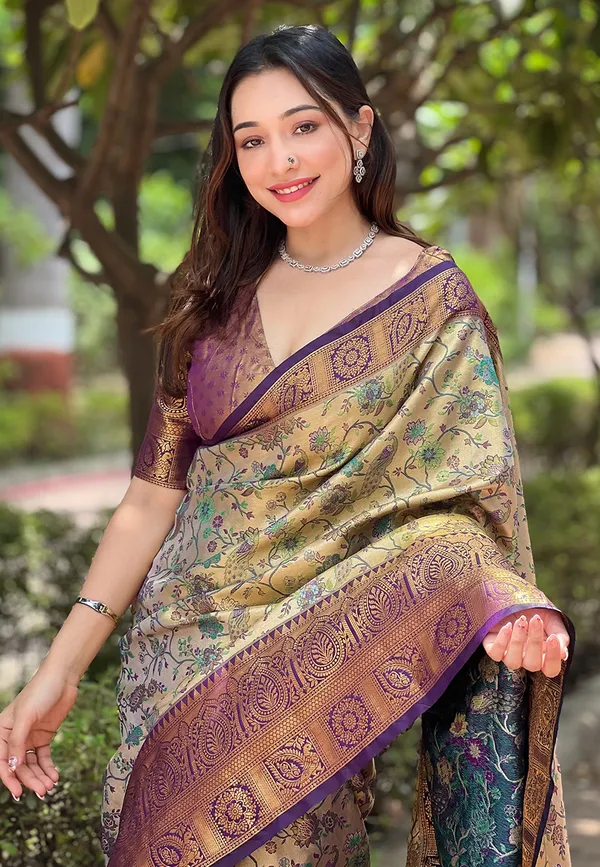 Maroon_Art_Silk_Self_Design_Dharmavaram_Saree_With_Unstitched_Blouse_For_Women