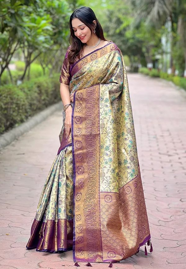 Maroon_Art_Silk_Self_Design_Dharmavaram_Saree_With_Unstitched_Blouse_For_Women