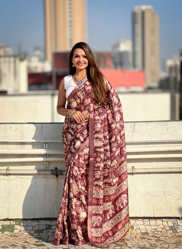 Maroon_Art_Silk_Self_Design_Kanjivaram_Saree_With_Unstitched_Blouse_For_Women