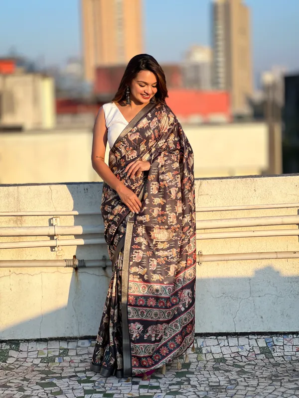 Black_Art_Silk_Self_Design_Kanjivaram_Saree_With_Unstitched_Blouse_For_Women