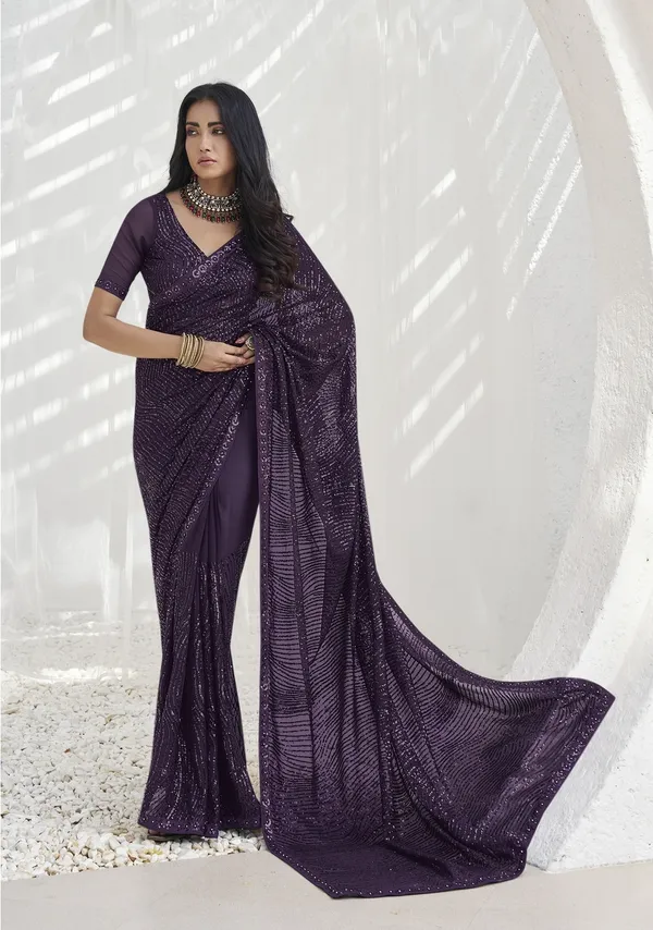 Purple_Georgette_Embellished_Bollywood_Saree_With_Unstitched_Blouse_For_Women