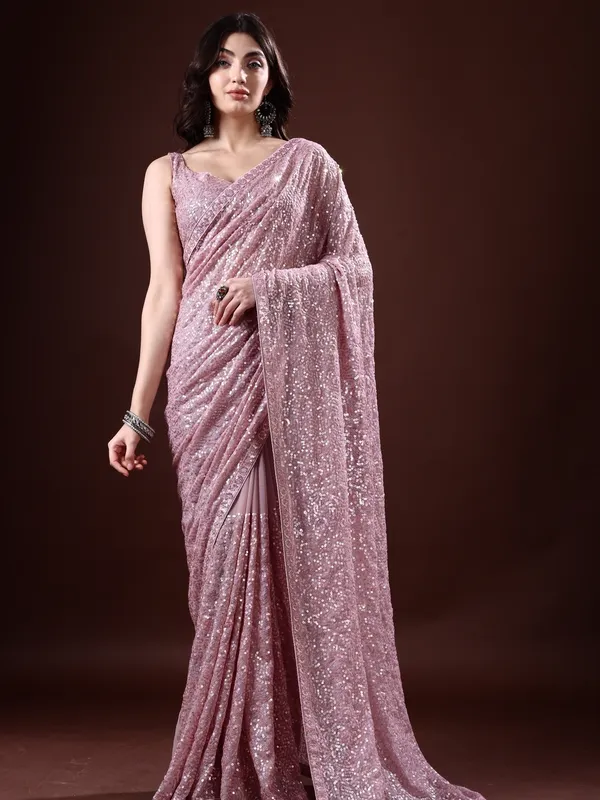 Purple_Georgette_Embellished_Bollywood_Saree_With_Unstitched_Blouse_For_Women