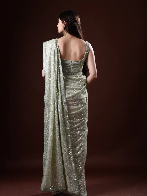 Green_Georgette_Embellished_Bollywood_Saree_With_Unstitched_Blouse_For_Women