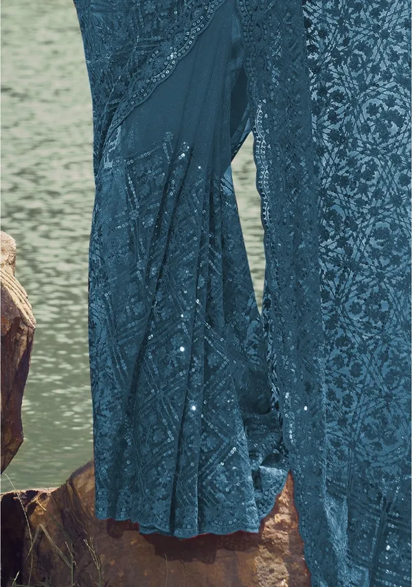 Blue_Net_Embellished_Bollywood_Saree_With_Unstitched_Blouse_For_Women