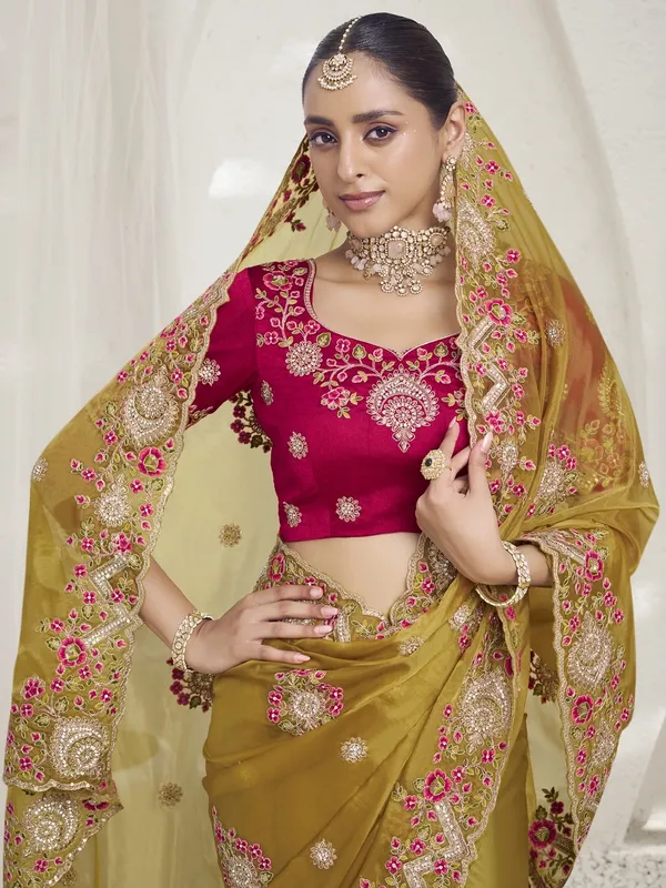 Brown_Raw_Silk_Embellished_Bollywood_Saree_With_Unstitched_Blouse_For_Women
