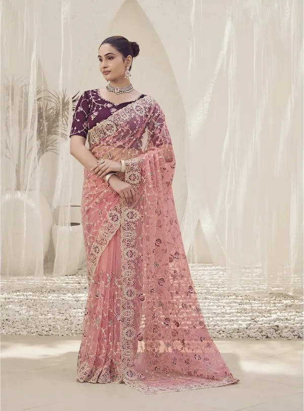 Purple_Net_Embellished_Bollywood_Saree_With_Unstitched_Blouse_For_Women