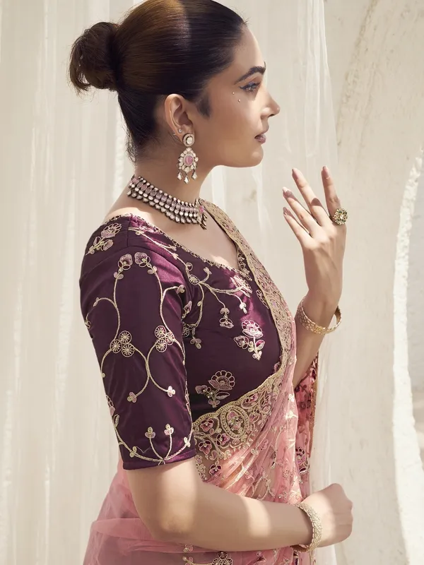 Purple_Net_Embellished_Bollywood_Saree_With_Unstitched_Blouse_For_Women