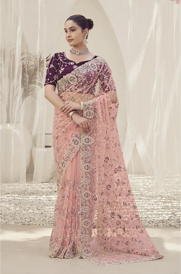 Pink_Net_Embellished_Bollywood_Saree_With_Unstitched_Blouse_For_Women