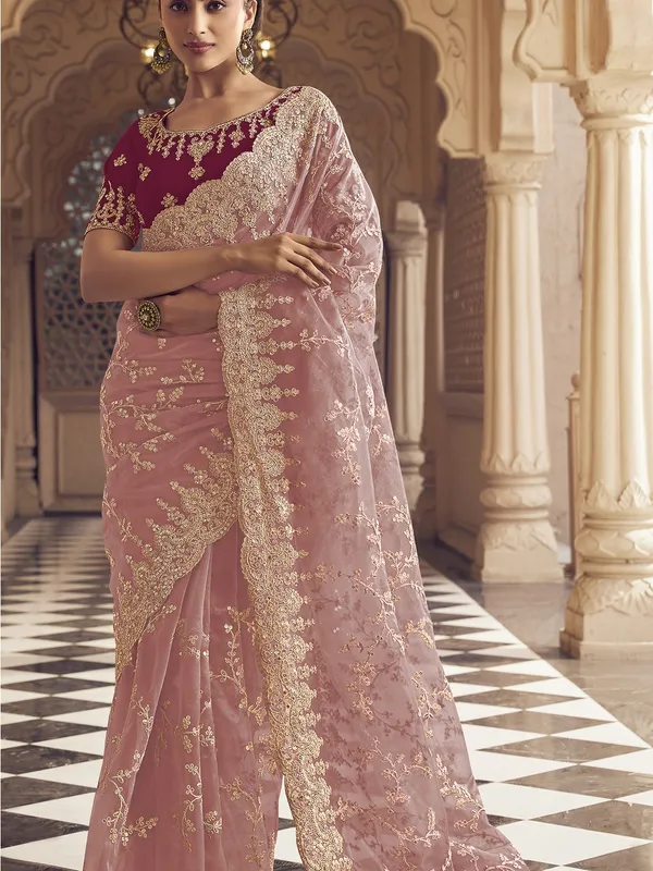 Pink_Net_Embellished_Bollywood_Saree_With_Unstitched_Blouse_For_Women