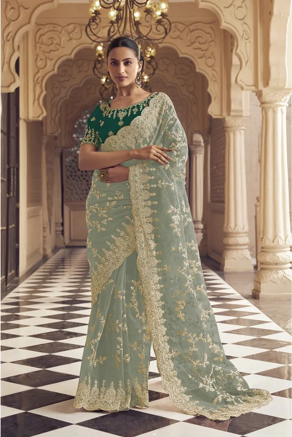 Blue_Net_Embellished_Bollywood_Saree_With_Unstitched_Blouse_For_Women