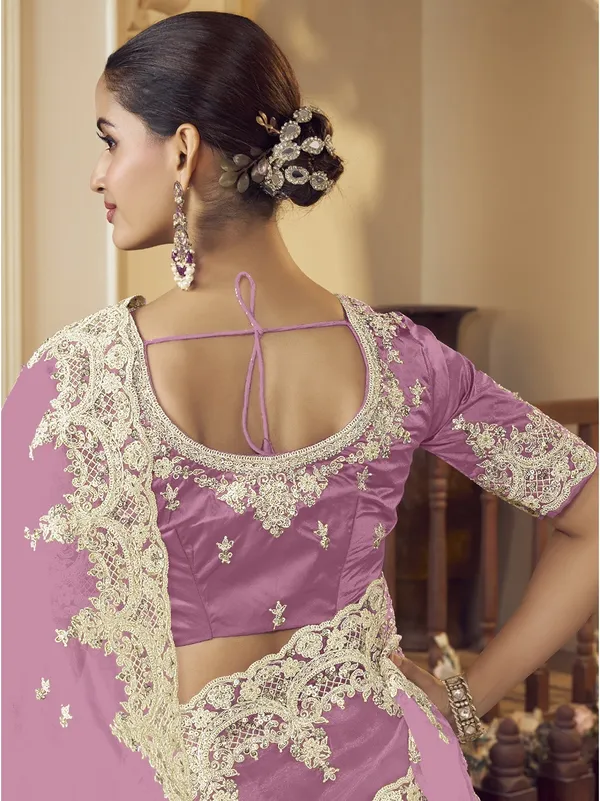 Purple_Raw_Silk_Embellished_Bollywood_Saree_With_Unstitched_Blouse_For_Women